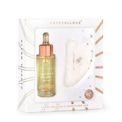 Clear Quartz Crystalized Set: Serum + Gua Sha -Stralend Schoon XFlTLg1103819 2 dgl NL